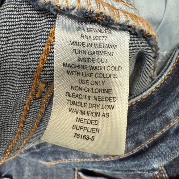 A.N.A Womens Size 16 Blue Wide Leg Button-Fly High-Waist Cropped Denim Jeans - Picture 9 of 11